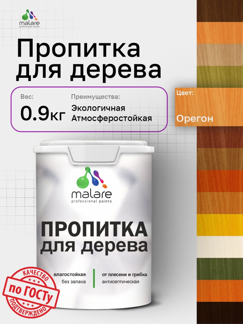 Акриловая пропитка для деревянных поверхностей Malare
