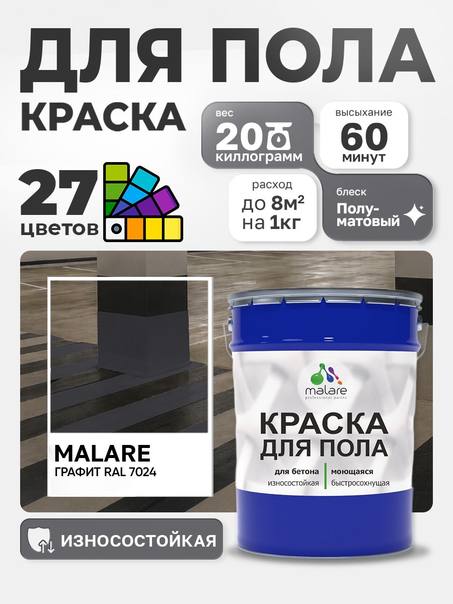 Алкидно-уретановая краска для пола Malare