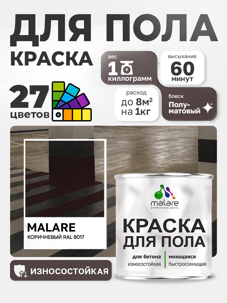 Алкидно-уретановая краска для пола Malare