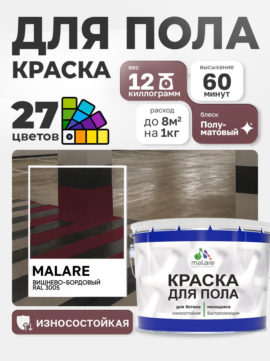 Алкидно-уретановая краска для пола Malare