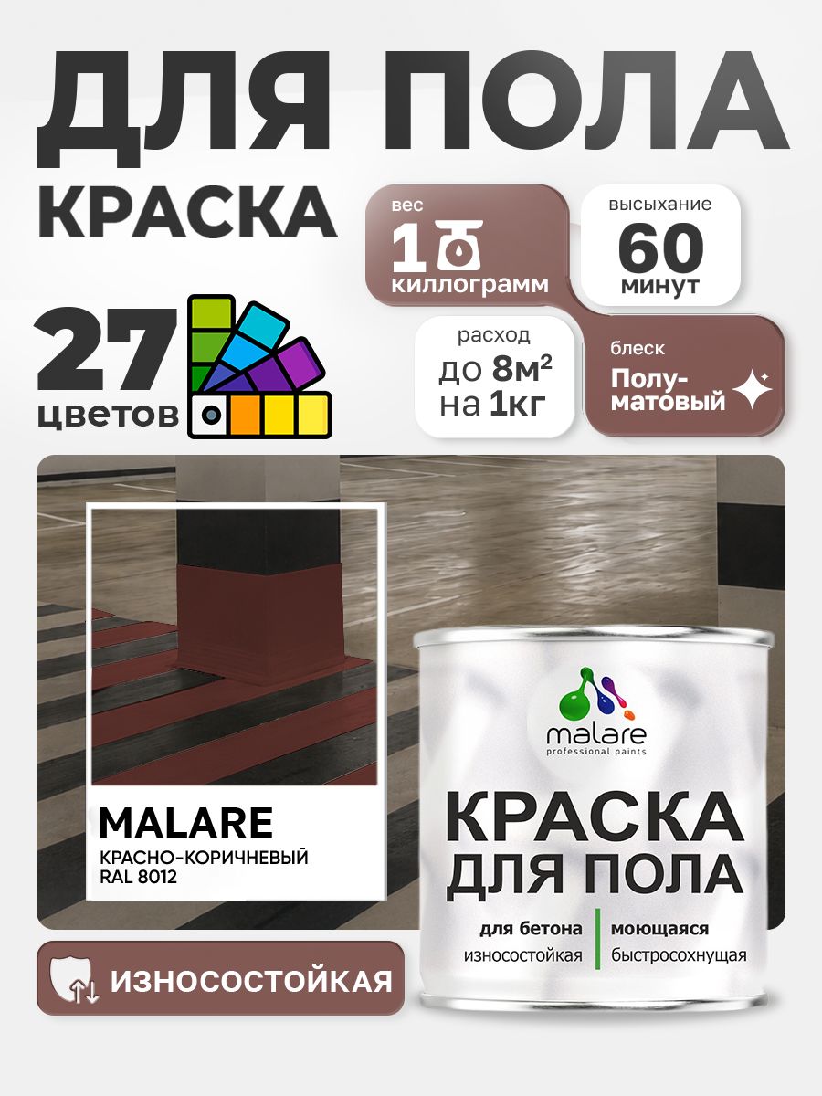 Алкидно-уретановая краска для пола Malare