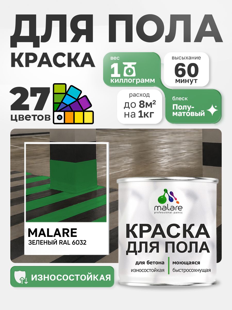 Алкидно-уретановая краска для пола Malare