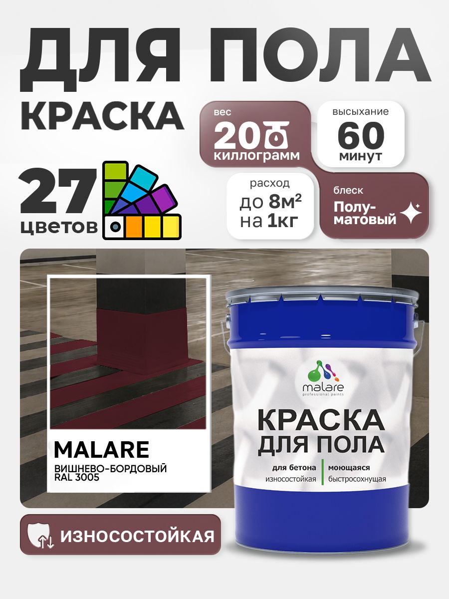 Алкидно-уретановая краска для пола Malare