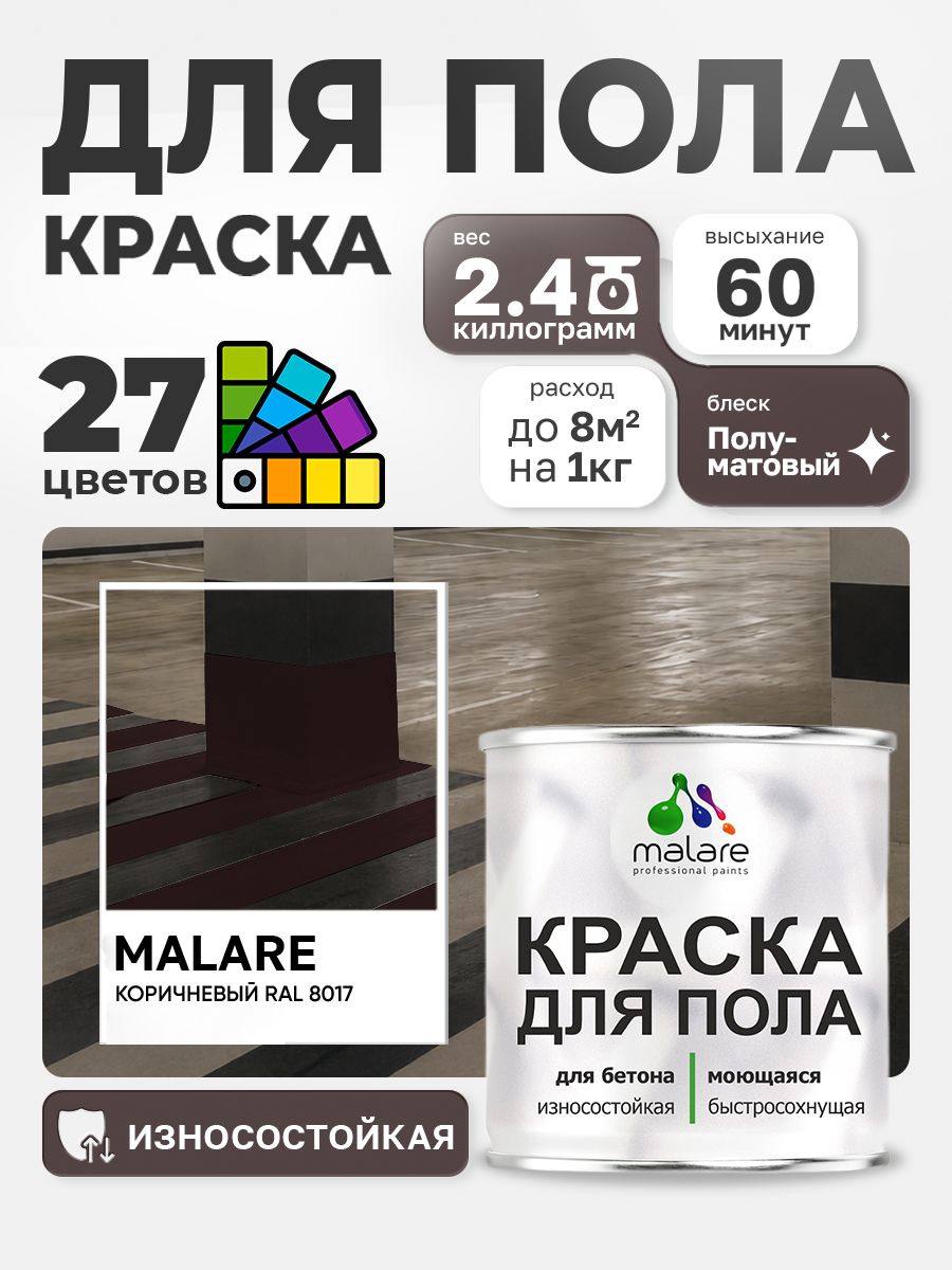 Алкидно-уретановая краска для пола Malare