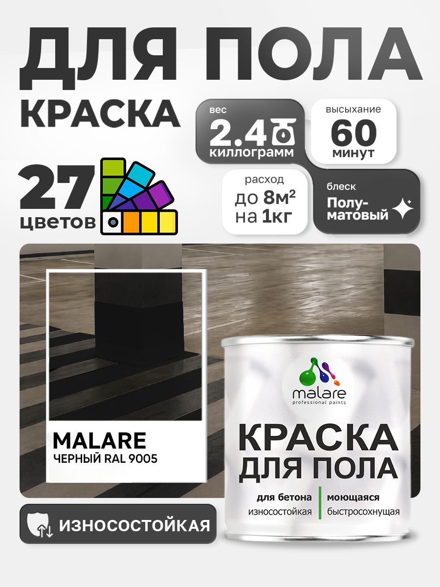 Алкидно-уретановая краска для пола Malare