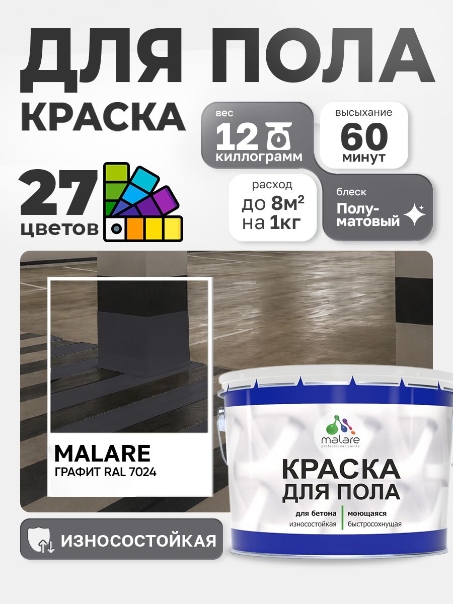 Алкидно-уретановая краска для пола Malare