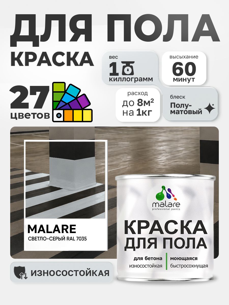 Алкидно-уретановая краска для пола Malare