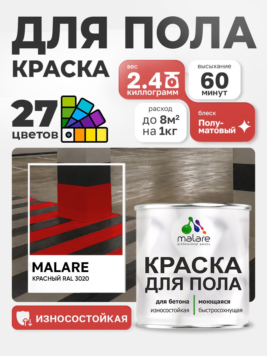 Алкидно-уретановая краска для пола Malare
