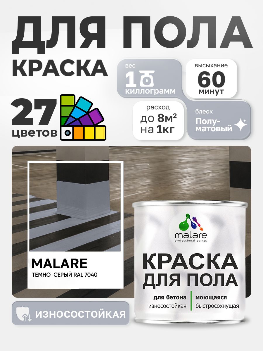 Алкидно-уретановая краска для пола Malare