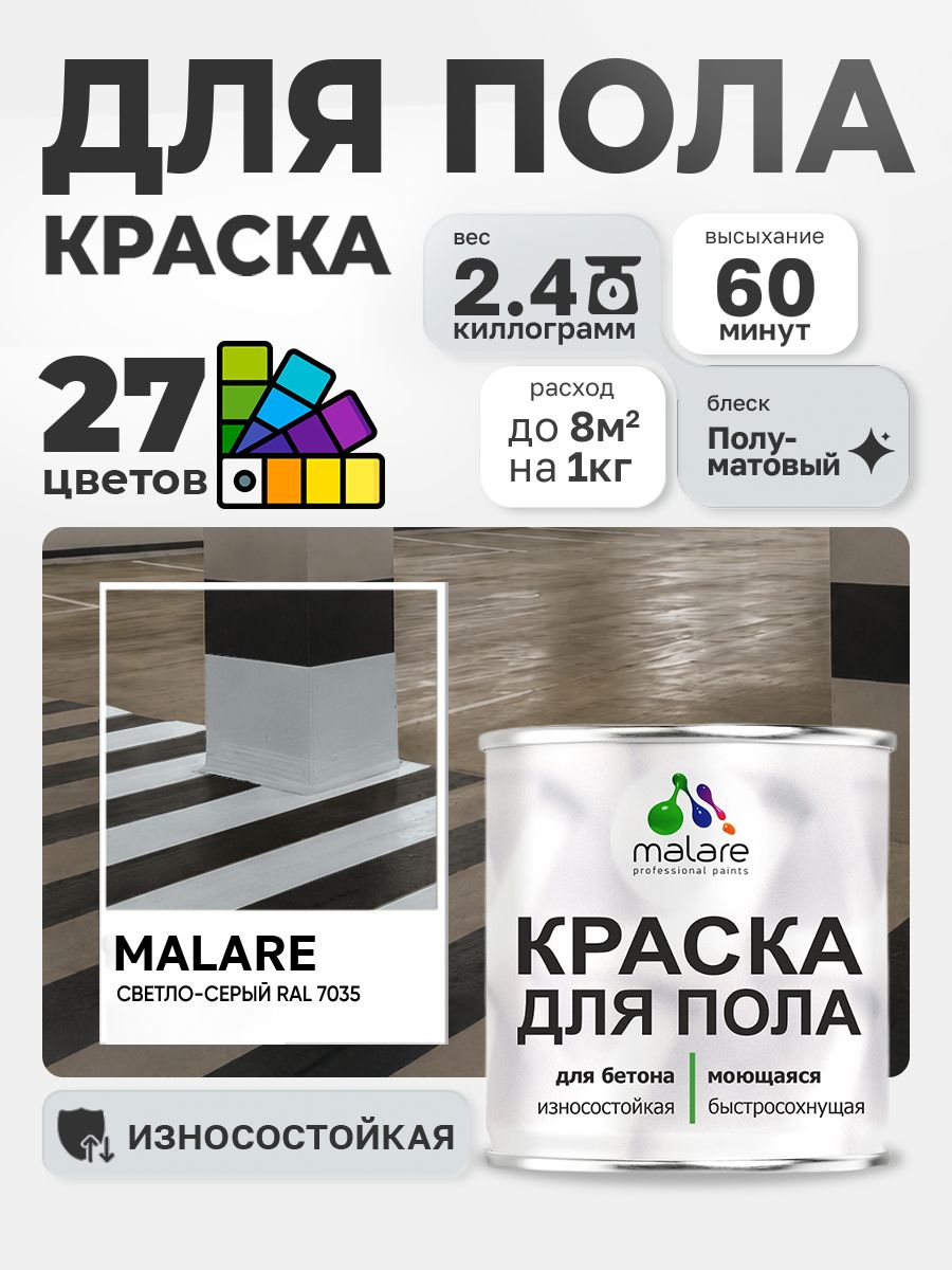 Алкидно-уретановая краска для пола Malare