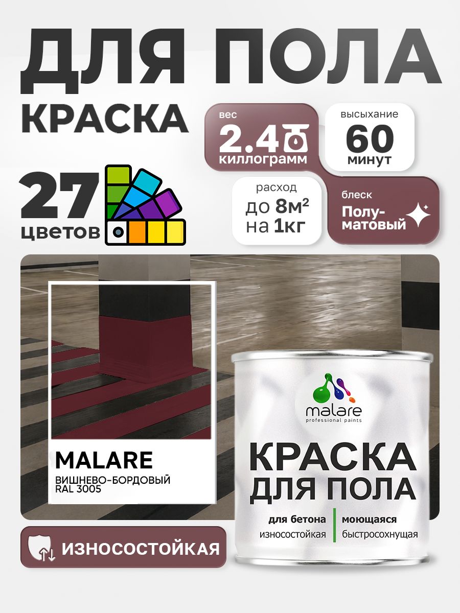 Алкидно-уретановая краска для пола Malare