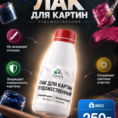 Акриловый водный лак для картин Malare