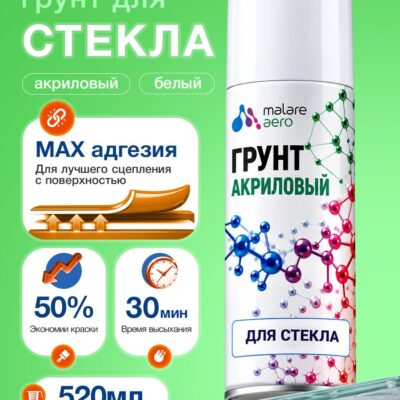 Грунт для стекла и скользких поверхностей Malare акриловый адгезионный