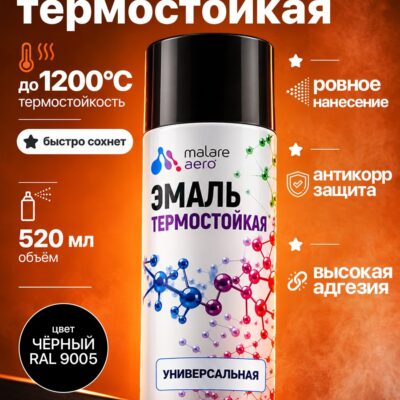 Термостойкая краска Malare универсальная для металла